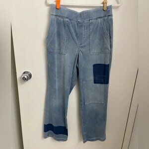 LOGO Lori Goldstein pull-on patch jeans